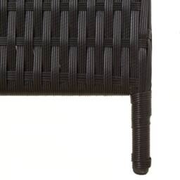 Berkfield Home Room Divider 6 Panels Black Poly Rattan - thumbnail 8