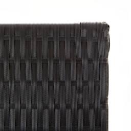 Berkfield Home Room Divider 6 Panels Black Poly Rattan - thumbnail 6