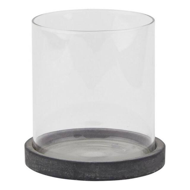 Lemon Pavilion Furniture and Decor Amalfi Hurricane Lantern - Ceramic - L14 x W14 x H14 cm - Grey - image 1