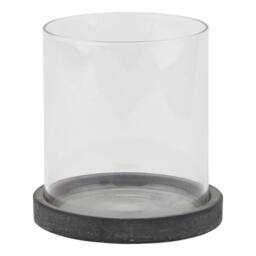 Lemon Pavilion Furniture and Decor Amalfi Hurricane Lantern - Ceramic - L14 x W14 x H14 cm - Grey