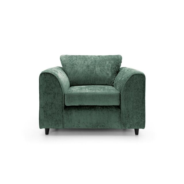 Abakus Direct Harriet Crushed Chenille Armchair Chair in Rifle Green - image 1