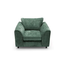 Abakus Direct Harriet Crushed Chenille Armchair Chair in Rifle Green - thumbnail 5