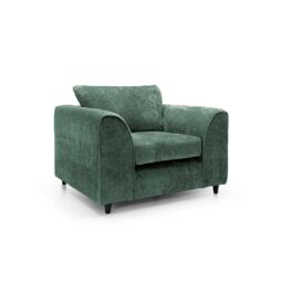 Abakus Direct Harriet Crushed Chenille Armchair Chair in Rifle Green - thumbnail 2