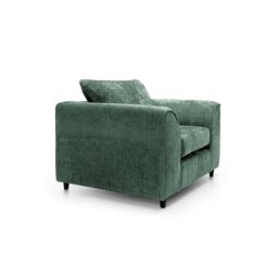 Abakus Direct Harriet Crushed Chenille Armchair Chair in Rifle Green - thumbnail 3
