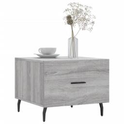 Berkfield Home Decorative Coffee Table Grey Sonoma 50x50x40 cm Engineered Wood - Size: 50 x 50 x 40 cm - thumbnail 1