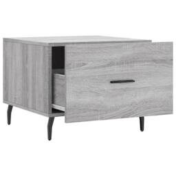 Berkfield Home Decorative Coffee Table Grey Sonoma 50x50x40 cm Engineered Wood - Size: 50 x 50 x 40 cm - thumbnail 6