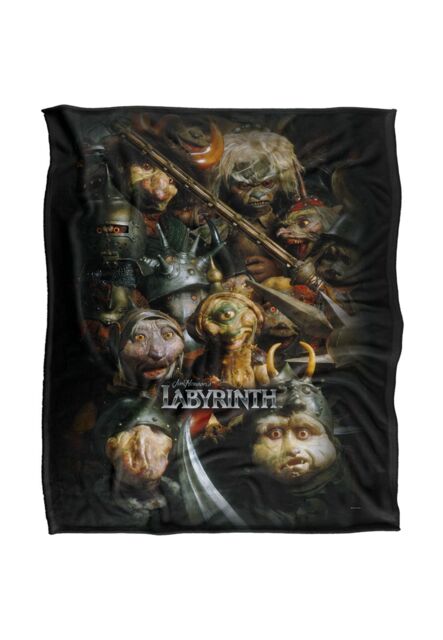 Jim Henson Labyrinth Gaggle of Goblins Silky Touch Super Soft Throw Blanket 152 X 127 cm in White - image 1