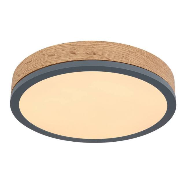 Netlighting Doro 30cm Flush Ceiling Light Graphite LED 3000K in Grey - image 1