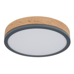 Netlighting Doro 30cm Flush Ceiling Light Graphite LED 3000K in Grey - thumbnail 2