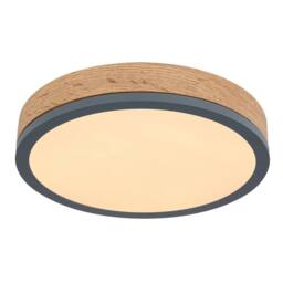 Netlighting Doro 30cm Flush Ceiling Light Graphite LED 3000K in Grey