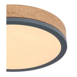 Netlighting Doro 30cm Flush Ceiling Light Graphite LED 3000K in Grey - thumbnail 4