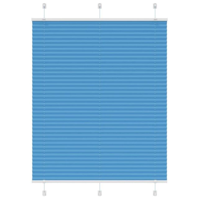 Berkfield Home Pleated Blind Blue 110x150 cm Fabric Width 109.4 cm Polyester - image 1