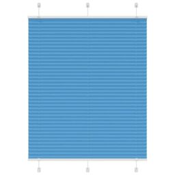 Berkfield Home Pleated Blind Blue 110x150 cm Fabric Width 109.4 cm Polyester - thumbnail 1