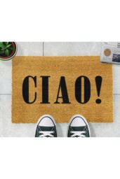 Artsy Mats Ciao Doormat - Regular 60x40cm in Black - Size: 40 cm x 60 cm - thumbnail 2