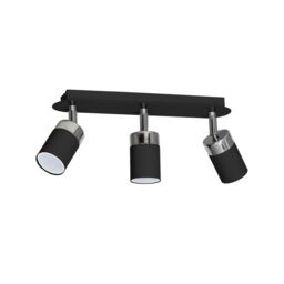 Milagro Joker Ceiling Lamp Hand Made In Matt Black With Chrome Detail - thumbnail 6