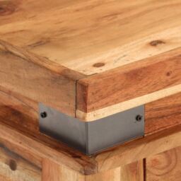 Berkfield Home Console Table 110x34x74 cm Solid Wood Acacia in Brown - Size: 110 x 34 x 74 cm - thumbnail 6