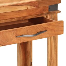 Berkfield Home Console Table 110x34x74 cm Solid Wood Acacia in Brown - Size: 110 x 34 x 74 cm - thumbnail 5