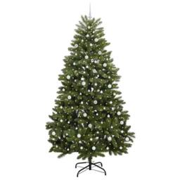 Berkfield Home Elegant Artificial Christmas Tree with Stand Green 240 cm PVC and - thumbnail 1