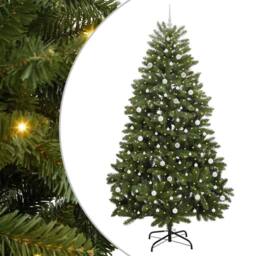 Berkfield Home Elegant Artificial Christmas Tree with Stand Green 240 cm PVC and - thumbnail 3