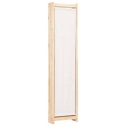 Berkfield Home 4-Panel Room Divider Cream 160x170x4 cm Fabric in Beige - Size: 160 x 170 x 4 cm - thumbnail 4