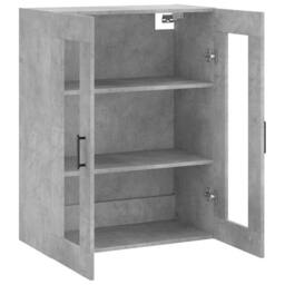 Berkfield Home Wall Mounted Cabinet Concrete Grey 69.5x34x90 cm - thumbnail 7