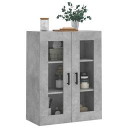 Berkfield Home Wall Mounted Cabinet Concrete Grey 69.5x34x90 cm - thumbnail 4