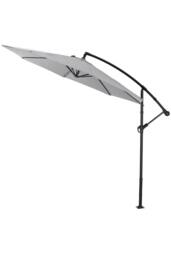 Garden Sanctuary Large 3m Patio Parasol Garden Umbrella for Sunshade & Rainwith Cross & Fillable Base in Light Grey - thumbnail 4