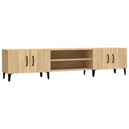 Berkfield Home TV Cabinet Sonoma Oak 180x31.5x40 cm Engineered Wood in Light Brown - thumbnail 1