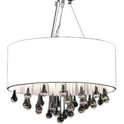 Berkfield Home Chandelier with 85 Crystals White - thumbnail 2