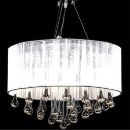 Berkfield Home Chandelier with 85 Crystals White