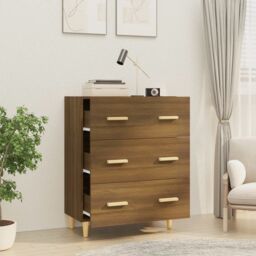 Berkfield Home Sideboard Brown Oak 70x34x90 cm Engineered Wood - Size: 70 x 34 x 90 cm - thumbnail 6