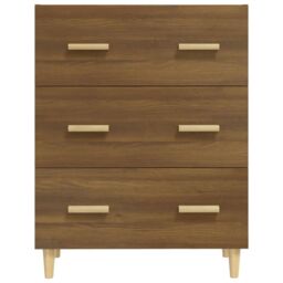 Berkfield Home Sideboard Brown Oak 70x34x90 cm Engineered Wood - Size: 70 x 34 x 90 cm - thumbnail 3