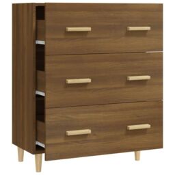 Berkfield Home Sideboard Brown Oak 70x34x90 cm Engineered Wood - Size: 70 x 34 x 90 cm - thumbnail 5