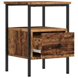 Berkfield Home Durable Bedside Cabinet Old Wood 34x36x50 cm Engineered Wood in Brown - Size: 34 x 36 x 50 cm - thumbnail 5