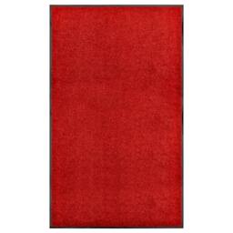Berkfield Home Pliable Doormat Washable Red 90x150 cm - thumbnail 2