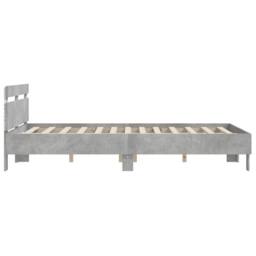 Berkfield Home Durable Bed Frame with LED without Mattress Concrete Grey 150x200 - Size: King - thumbnail 8