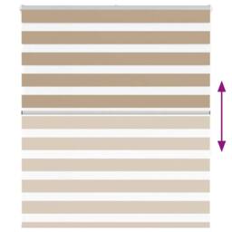 Berkfield Home Zebra Blind Sand Brown 120x150 cm Fabric Width 115.9 cm Polyester - thumbnail 5