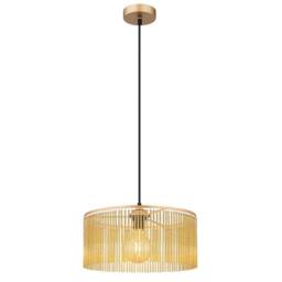 Netlighting Leeds Cylindrical Pendant Ceiling Light Gold Colours Antique 1x E27 - thumbnail 1
