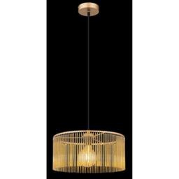 Netlighting Leeds Cylindrical Pendant Ceiling Light Gold Colours Antique 1x E27 - thumbnail 3