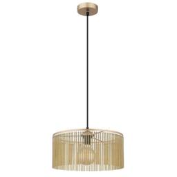 Netlighting Leeds Cylindrical Pendant Ceiling Light Gold Colours Antique 1x E27 - thumbnail 2