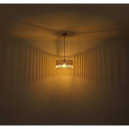 Netlighting Leeds Cylindrical Pendant Ceiling Light Gold Colours Antique 1x E27 - thumbnail 5