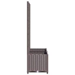 Berkfield Home Garden Planter with Trellis Brown 80x40x136 cm PP - Size: 80 x 40 x 136 cm - thumbnail 5