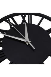 Living and Home 30cm Dia Round Roman Numeral Decorative Wall Clock with Silver Needle in Dark Grey - thumbnail 5