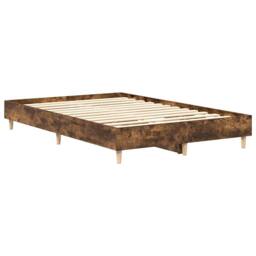 Berkfield Home Durable Bed Frame No Mattress Smoked Oak 120x190 cm Small Double Wood in Brown - thumbnail 4