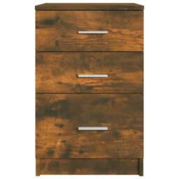 Berkfield Home Bed Cabinet Smoked Oak 40x40x63 cm Engineered Wood in Brown - Size: 40 x 40 x 63 cm - thumbnail 6