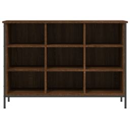 Berkfield Home Shoe Cabinet Brown Oak 100x35x70 cm Engineered Wood - Size: 100 x 35 x 70 cm - thumbnail 4