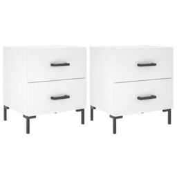 Berkfield Home Bedside Cabinets 2 pcs White 40x35x47.5 cm Engineered Wood - thumbnail 2