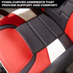 X Rocker Saturn Ergonomic Mid Back PC Gaming Chair with Swivel Base in Red - thumbnail 5