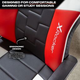 X Rocker Saturn Ergonomic Mid Back PC Gaming Chair with Swivel Base in Red - thumbnail 4