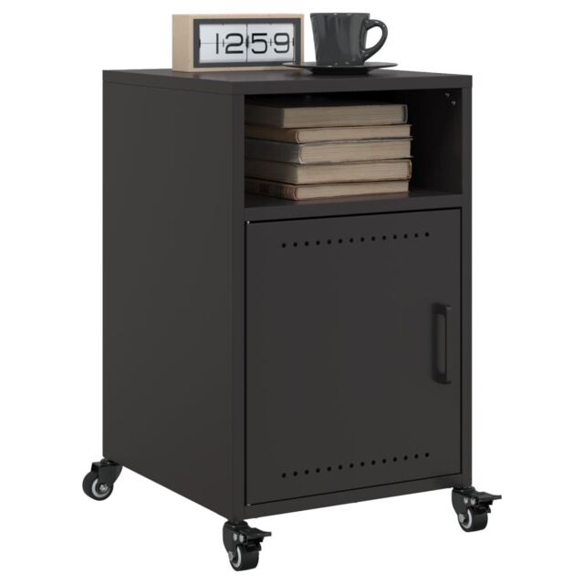 Berkfield Home Bedside Cabinets 2 pcs Black 36x39x59 cm Steel - Size: 36 x 39 x 59 cm - image 1